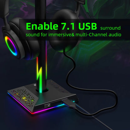 Headphone Stand with LED Lighting