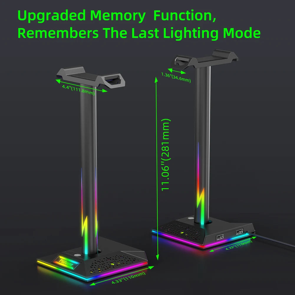 Headphone Stand with LED Lighting